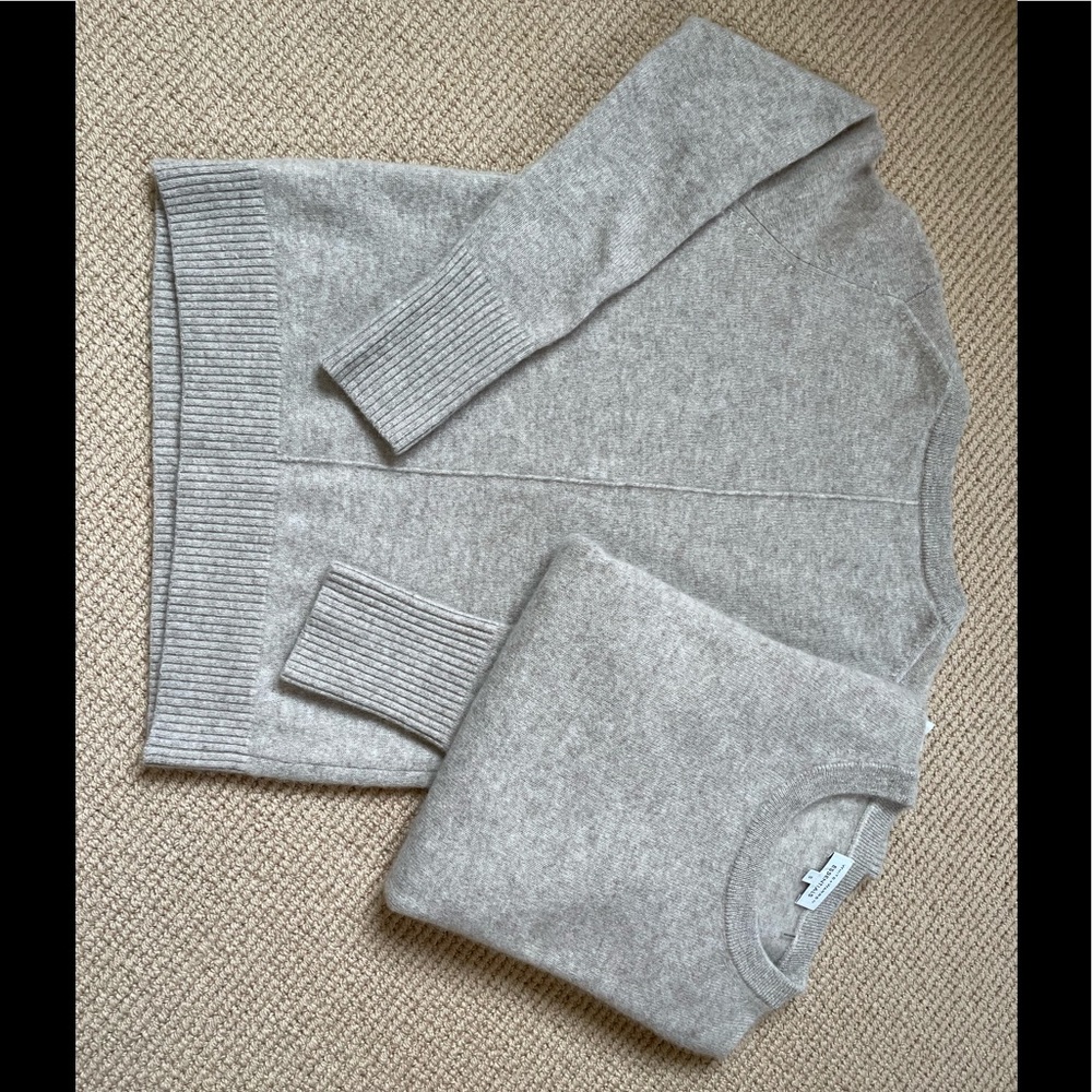 White + Warren cashmere crew neck sweaters.